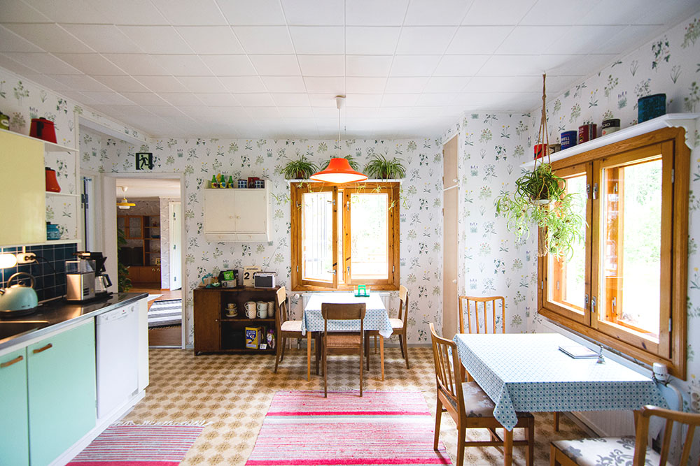 Kitchen at Solvillan Guesthouse Korpo